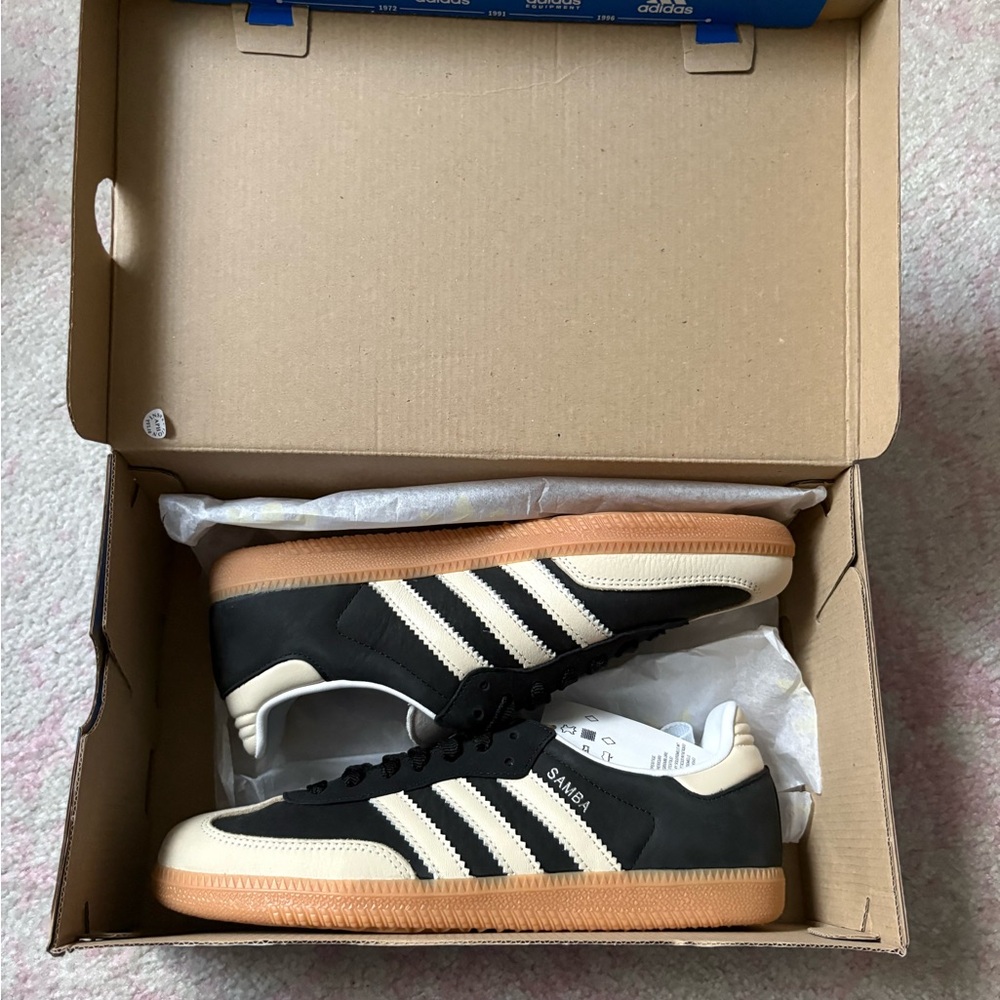 Adidas Samba Black and Cream Sneakers